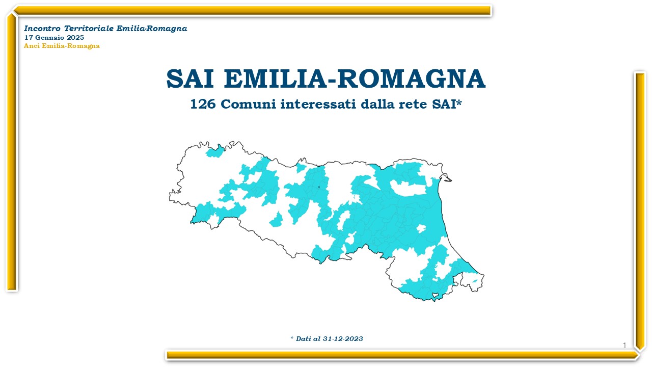 Rete SAI, incontro territoriale con i Comuni titolari dell’Emilia-Romagna