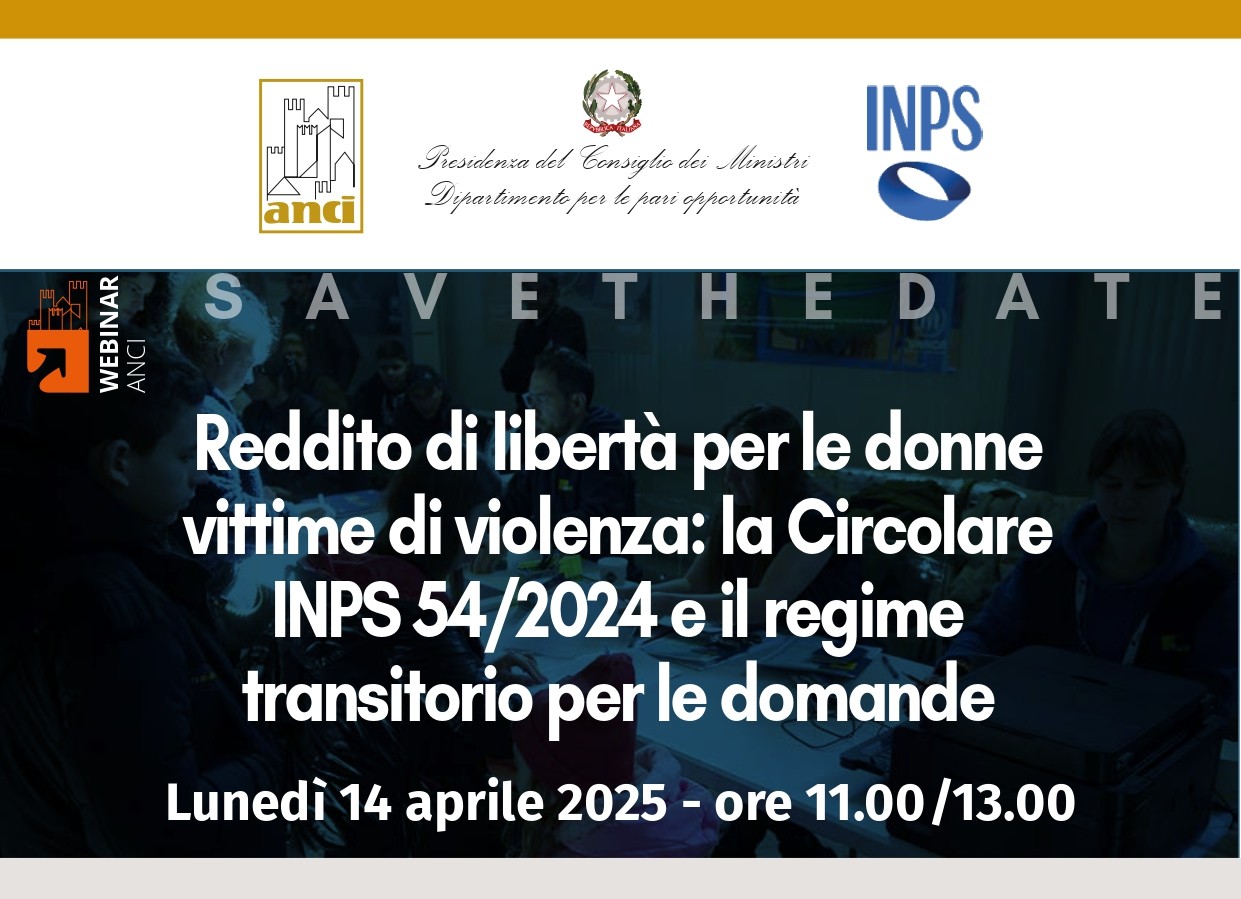 Webinar sul reddito di libertà per donne vittime violenza e circolare INPS. Slide e registrazione