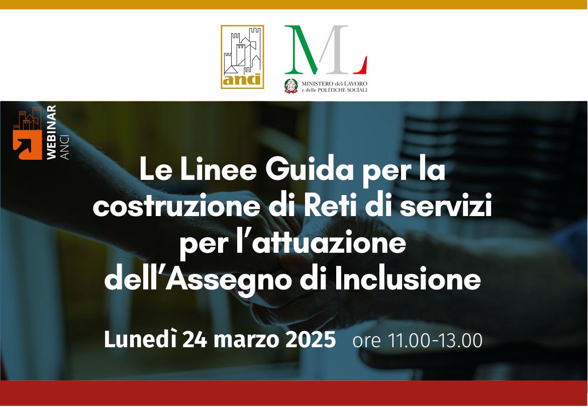Webinar Linee guida per costruzione reti servizi connessi a Assegno di inclusione. La registrazione