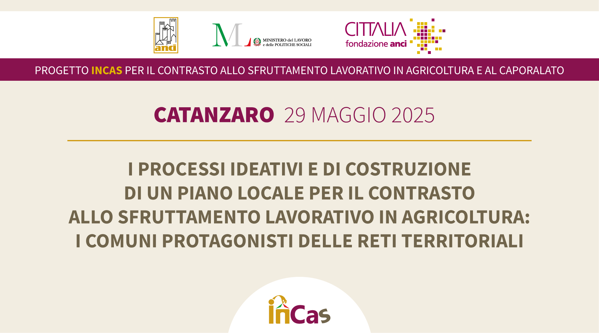 Oggi a Catanzaro, nuova tappa “Contrasto sfruttamento lavoro agricolo e caporalato”