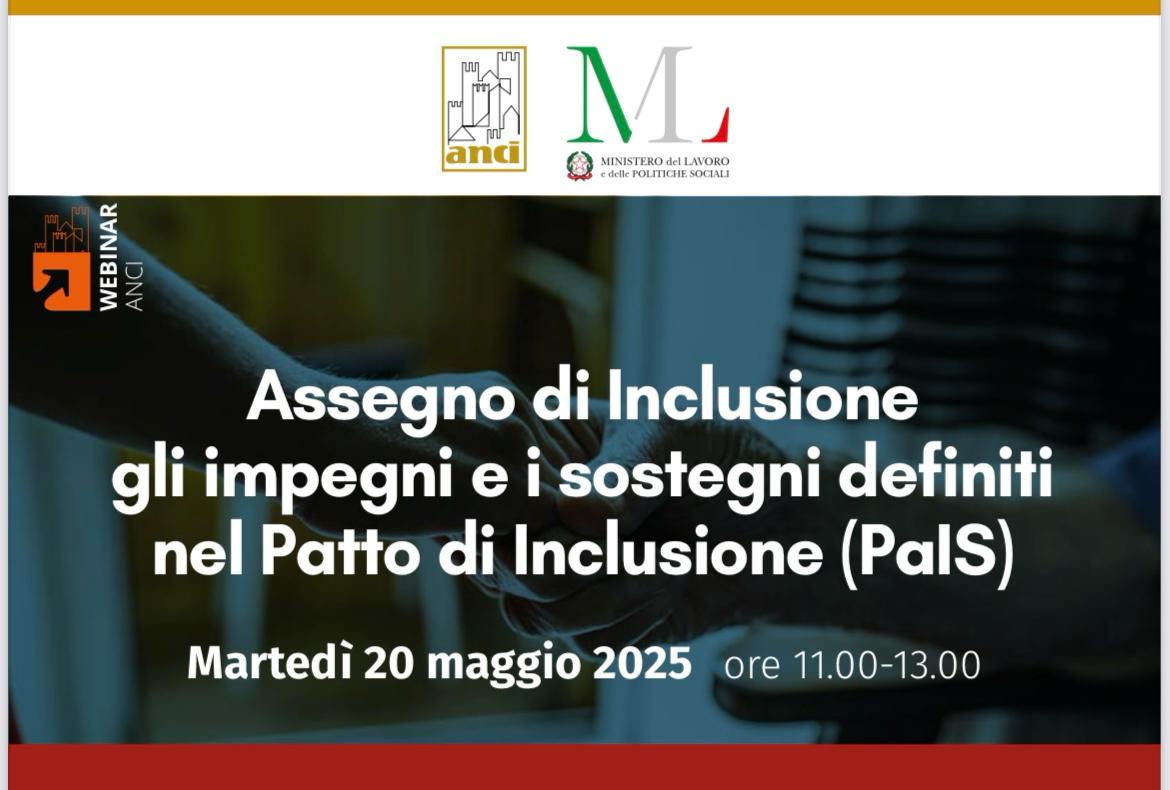 Webinar su impegni e sostegni definiti nel Patto inclusione sociale, guarda la registrazione