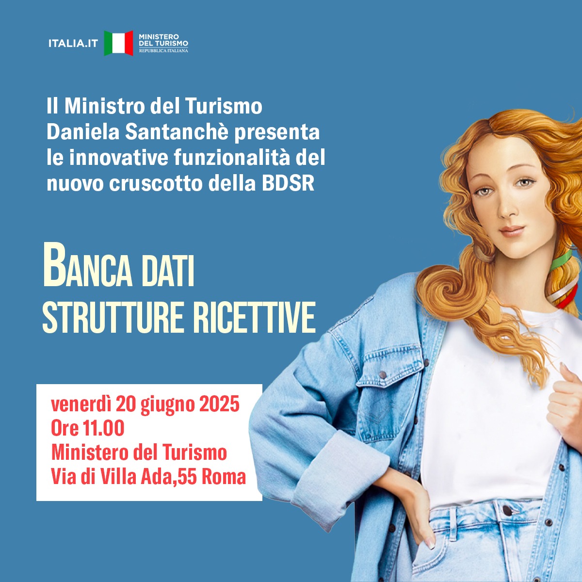 Oggi 20 giugno, Conferenza stampa presentazione nuove funzionalità Banca dati strutture ricettive