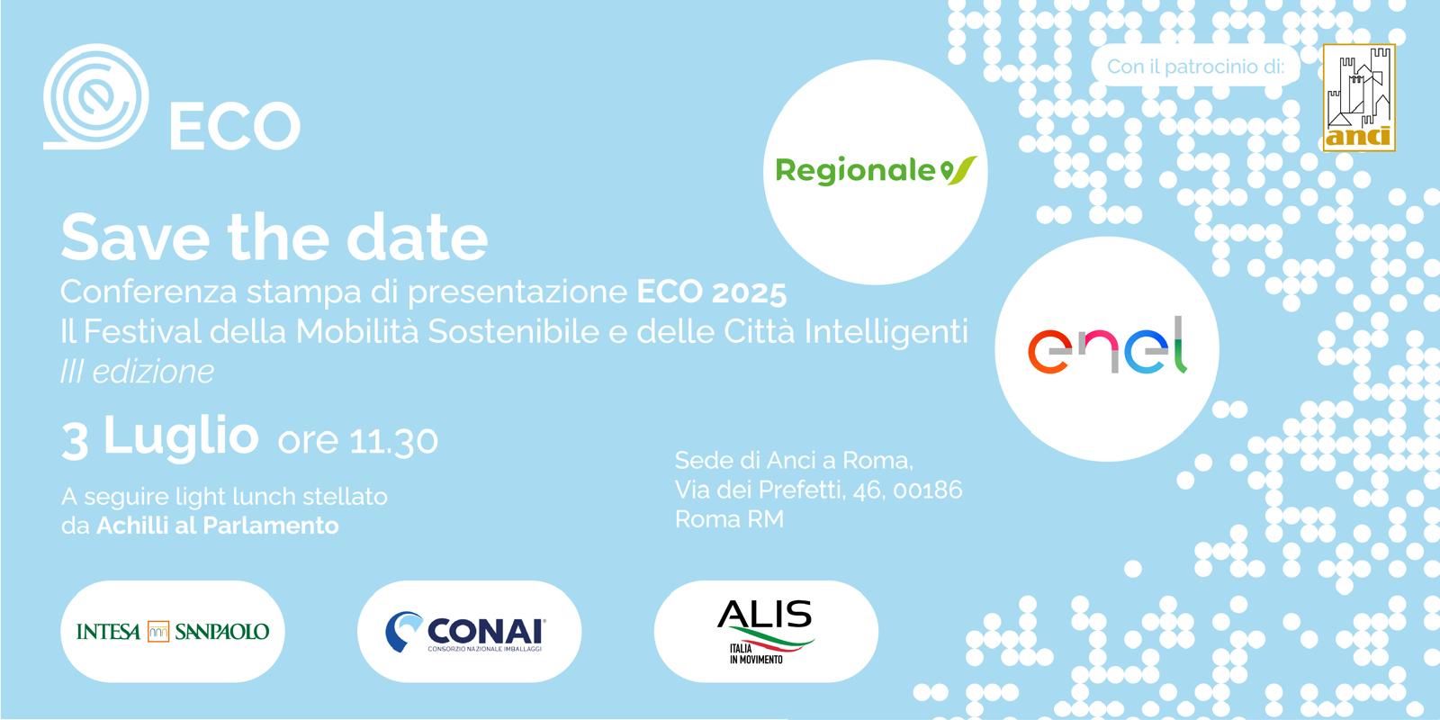 Il 3 luglio in Anci Conferenza stampa presentazione di ECO, Festival della mobilità sostenibile