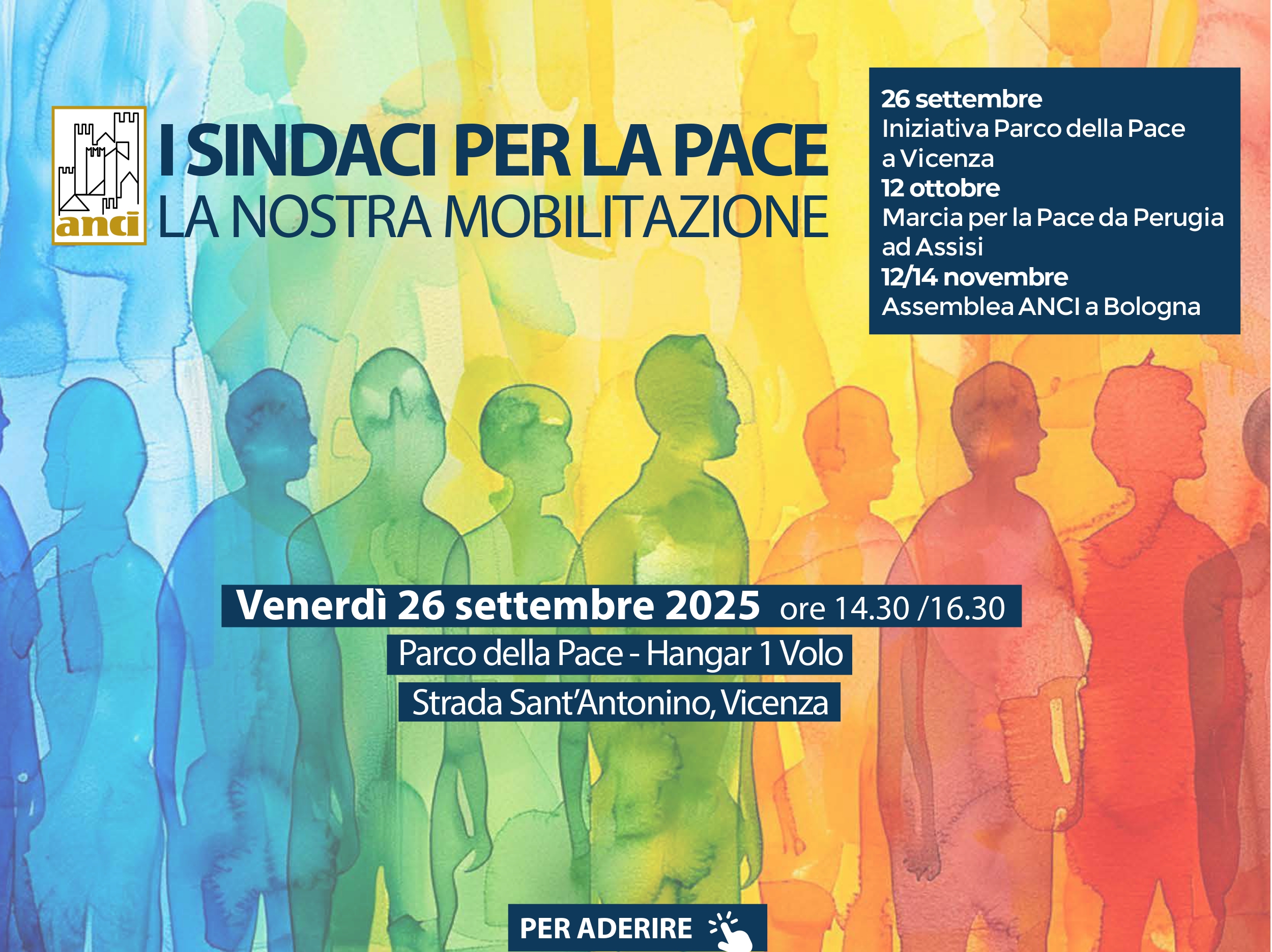 I Sindaci per la Pace, il 26 settembre a Vicenza la mobilitazione per un futuro senza guerre