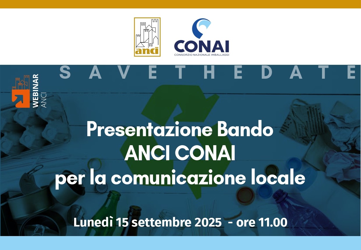 Webinar di presentazione del bando comunicazione locale Anci-Conai. La registrazione