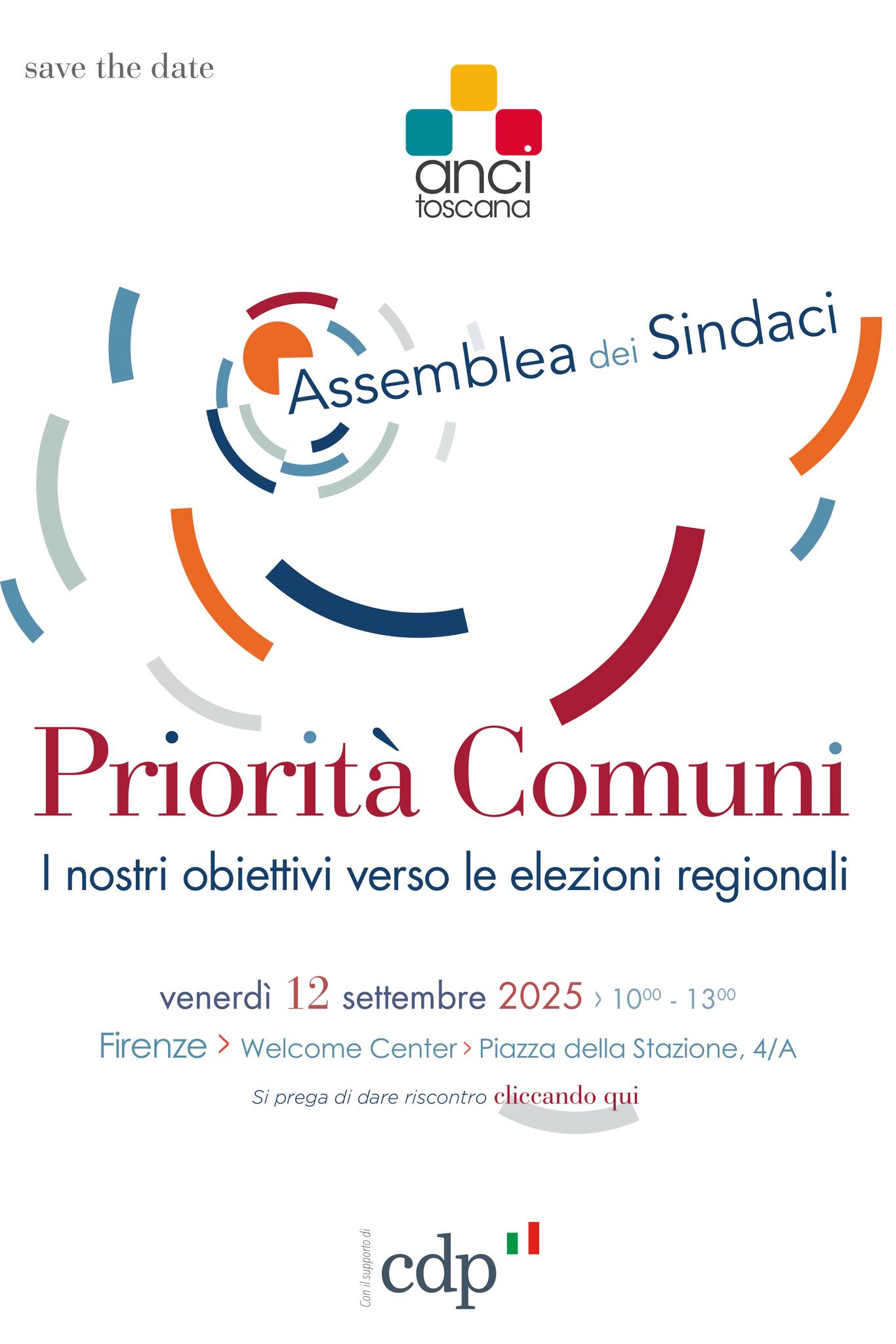 Il 12 settembre a Firenze l’Assemblea dei sindaci della Toscana