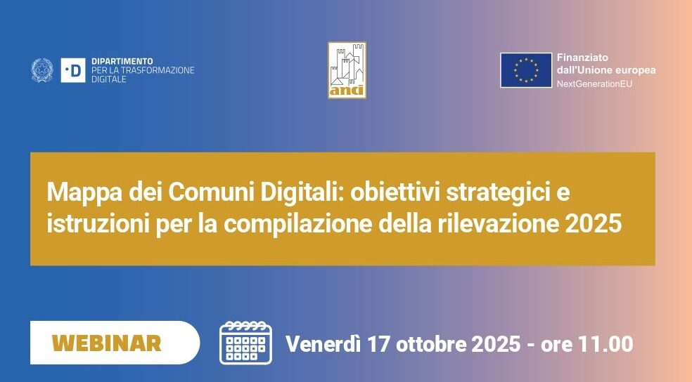 Mappa Comuni digitali edizione 2025, registrazione e slide del webinar