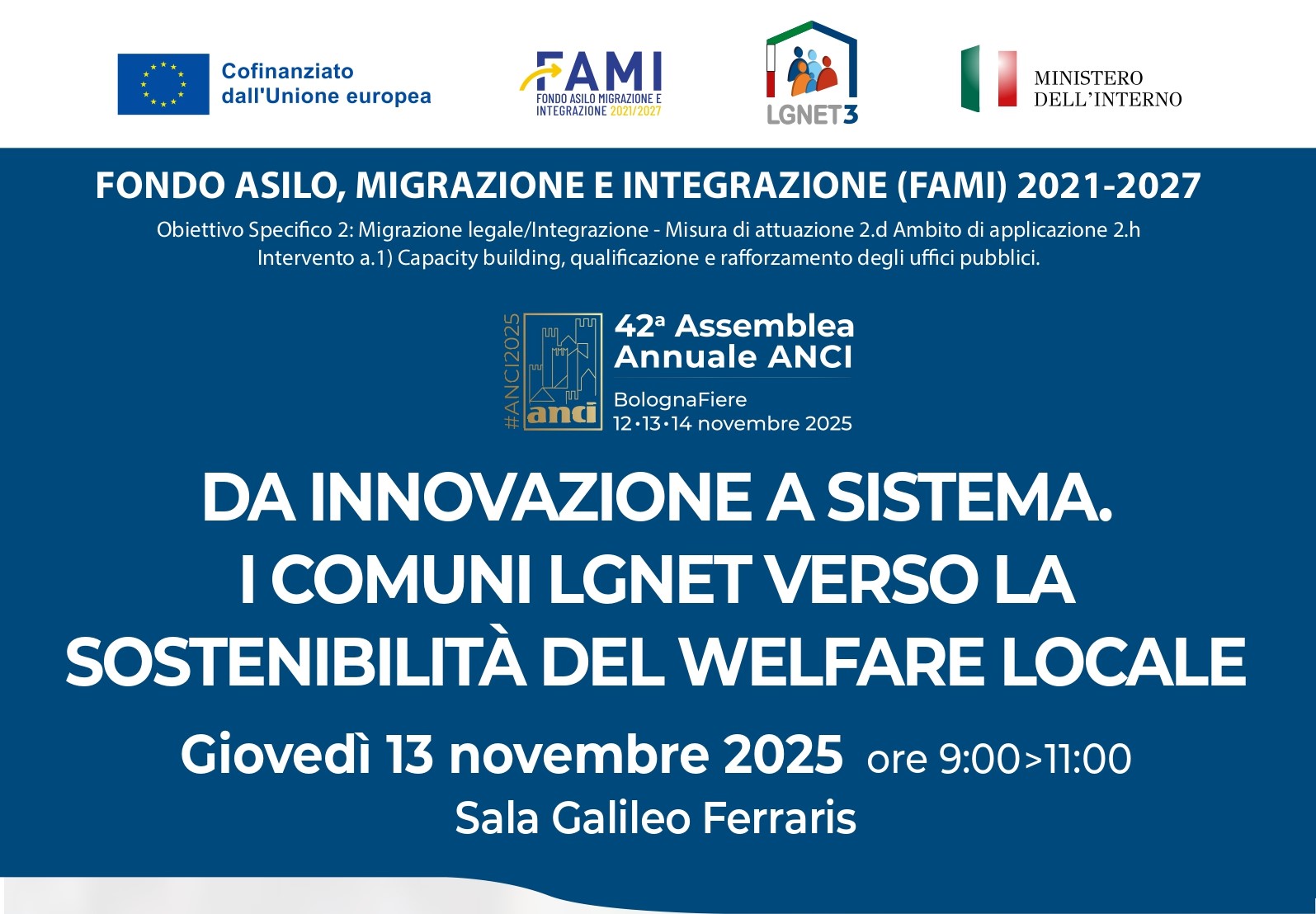 “Da innovazione a sistema: i Comuni LGNET verso la sostenibilità del welfare locale”