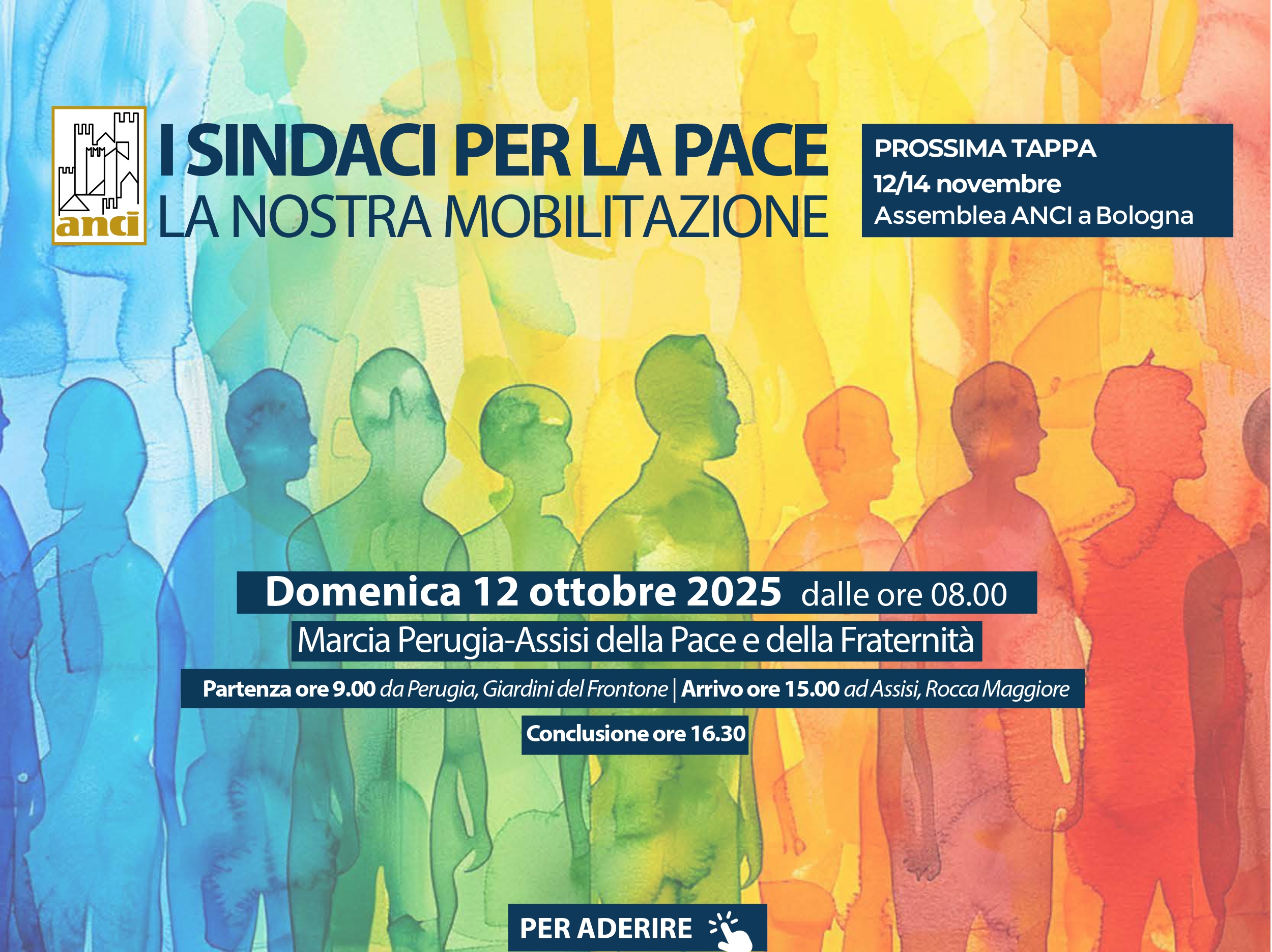 Sindaci per la Pace, domenica 12 ottobre Marcia Perugia-Assisi. Ecco come aderire