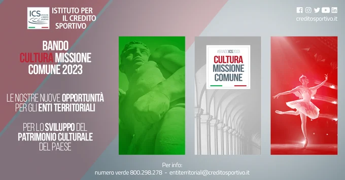 Al via bando “Cultura Missione Comune 2023” promosso dall’ICS in collaborazione con Anci