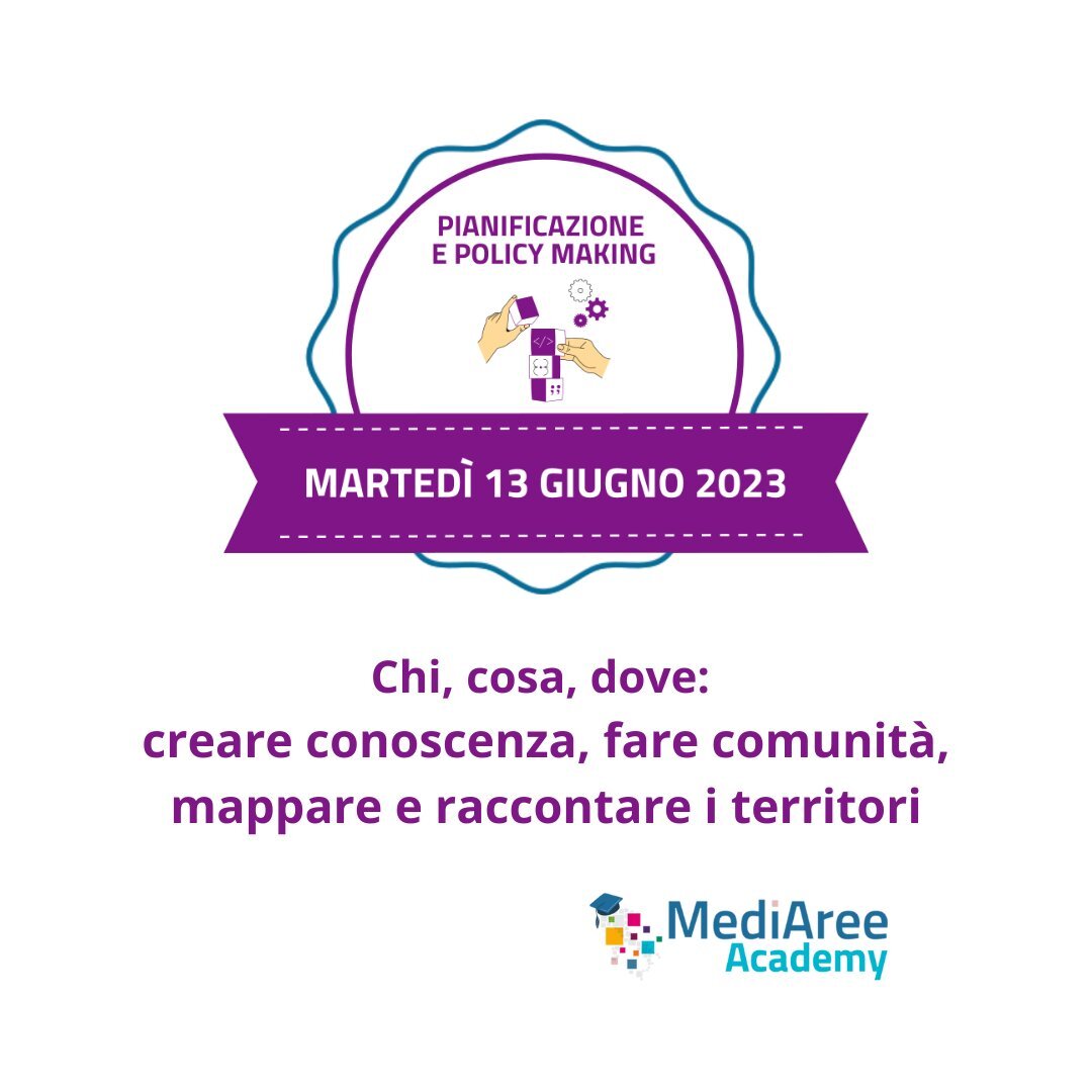 Oggi il webinar MediAree su come creare rete, mappare e raccontare i territori
