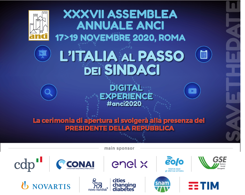 Da oggi al 19 novembre la XXXVII assemblea annuale Anci in #digitalexperience