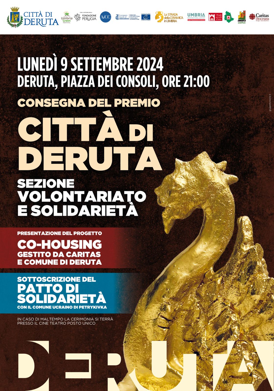 Il 9 settembre a Deruda al via la prima Giornata della Solidarietà