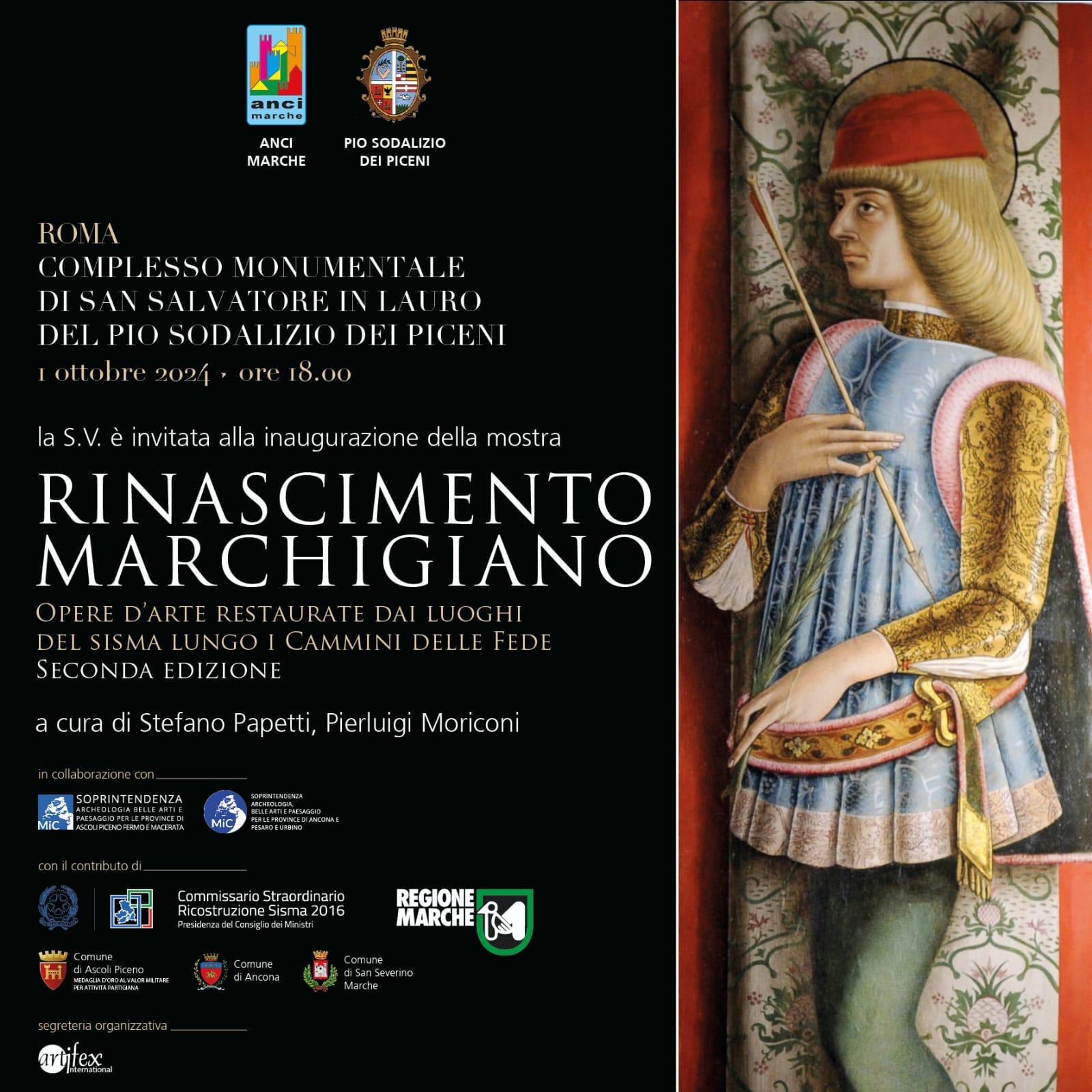 Martedì 1 ottobre, al via la seconda edizione di “Rinascimento Marchigiano”