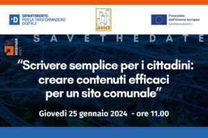 Registrazione webinar “Scrivere semplice per i cittadini: contenuti efficaci per un sito comunale”