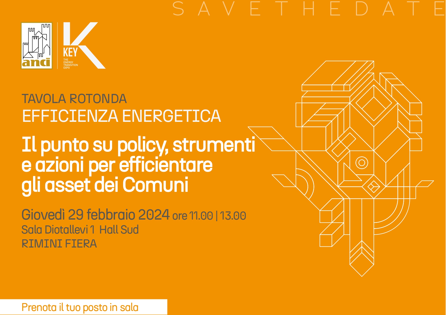 Oggi 29 febbraio evento Anci e Key su policy, strumenti e azioni per efficientare asset Comuni
