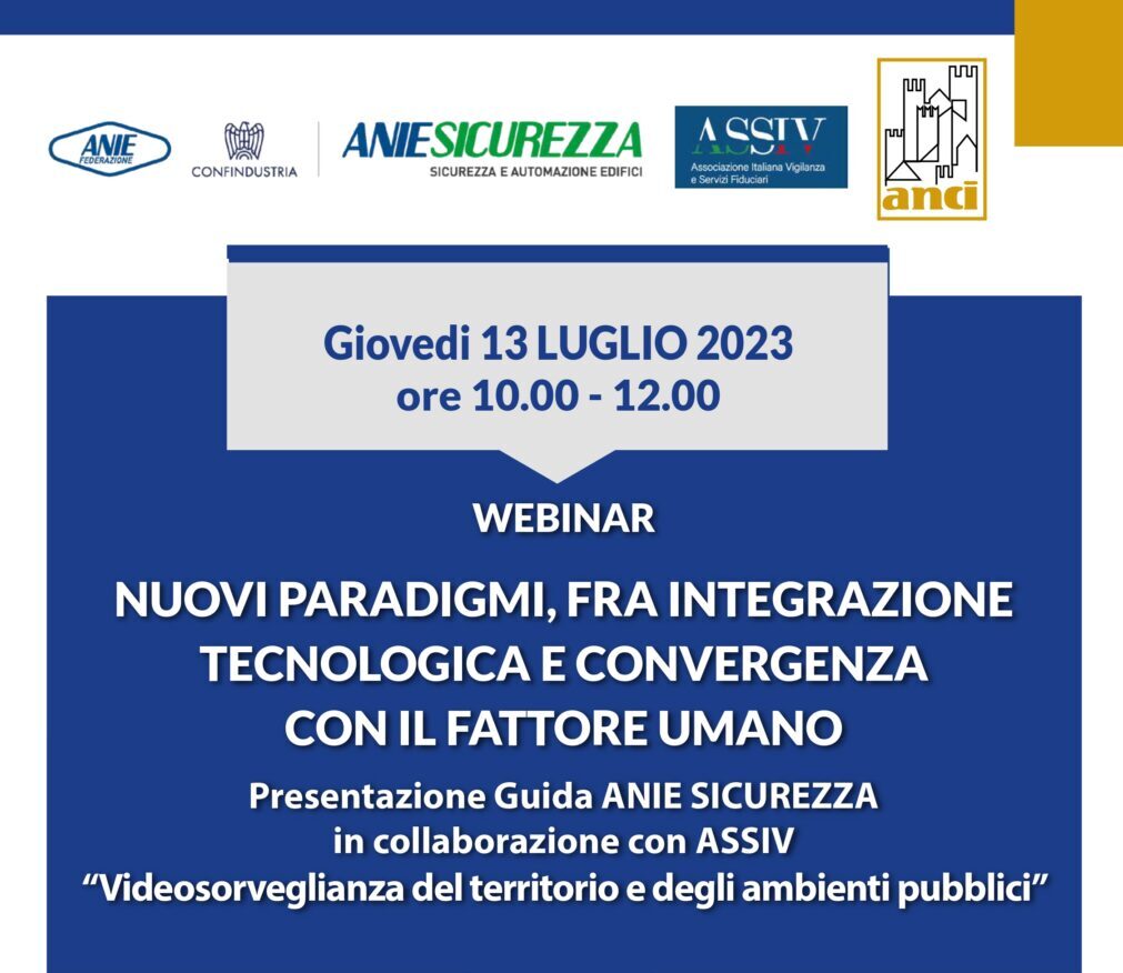 Il 13 luglio webinar su integrazione tecnologica e convergenza con fattore umano