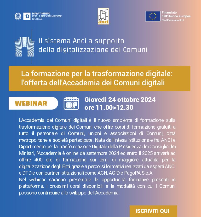 Webinar “La formazione per trasformazione digitale”. Online la registrazione