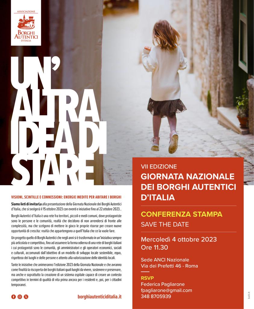 Giornata nazionale Borghi autentici, oggi 4 ottobre in Anci la conferenza stampa