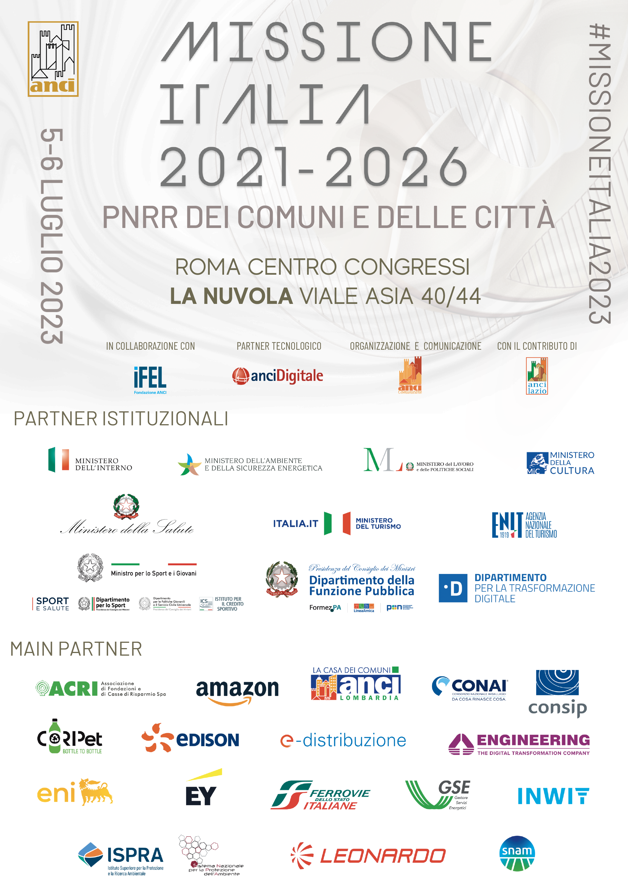 Missione Italia, appuntamento 5 e 6 luglio a Roma – Centro Congressi “La Nuvola”