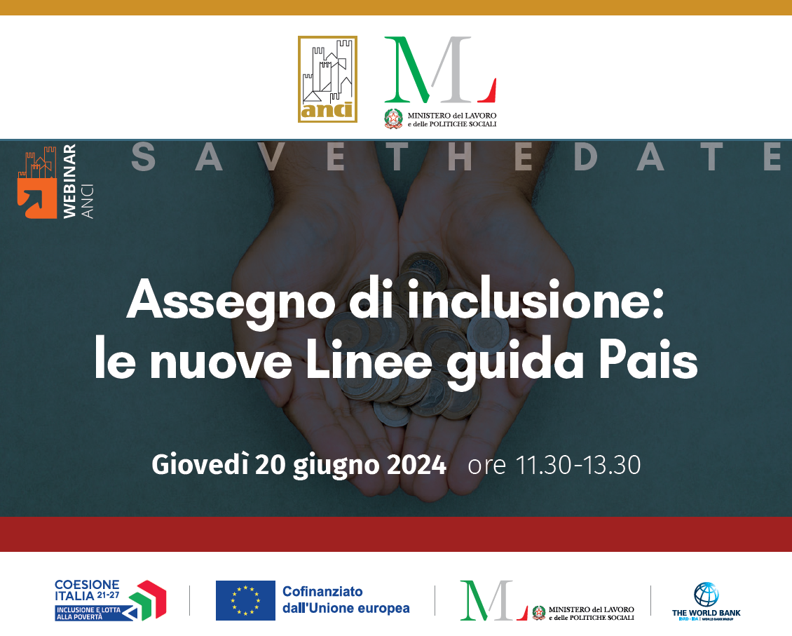 Webinar “Assegno di inclusione: le nuove Linee guida Pais”. Disponibili registrazione e slide